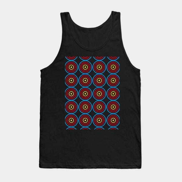 Retro circle pattern Tank Top by Applesix